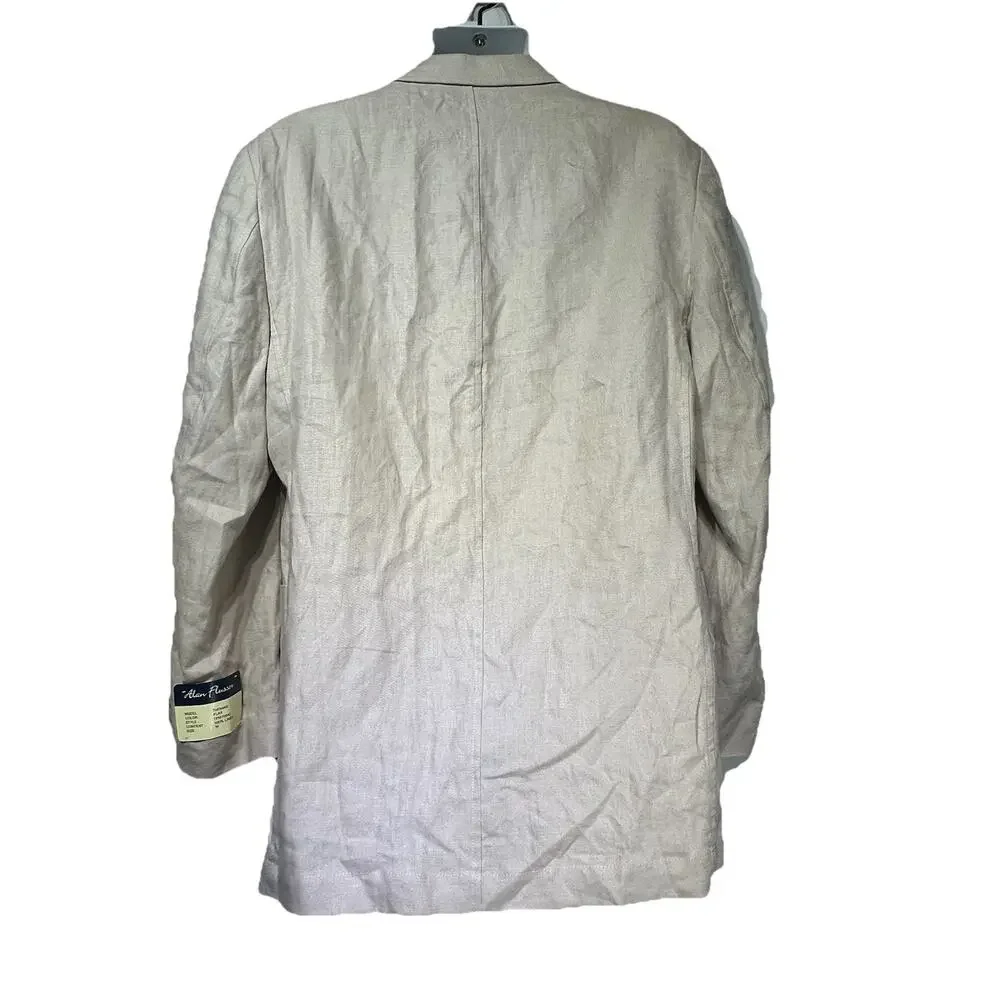 alan flusser 100% linen thomas flax blazer mens size M